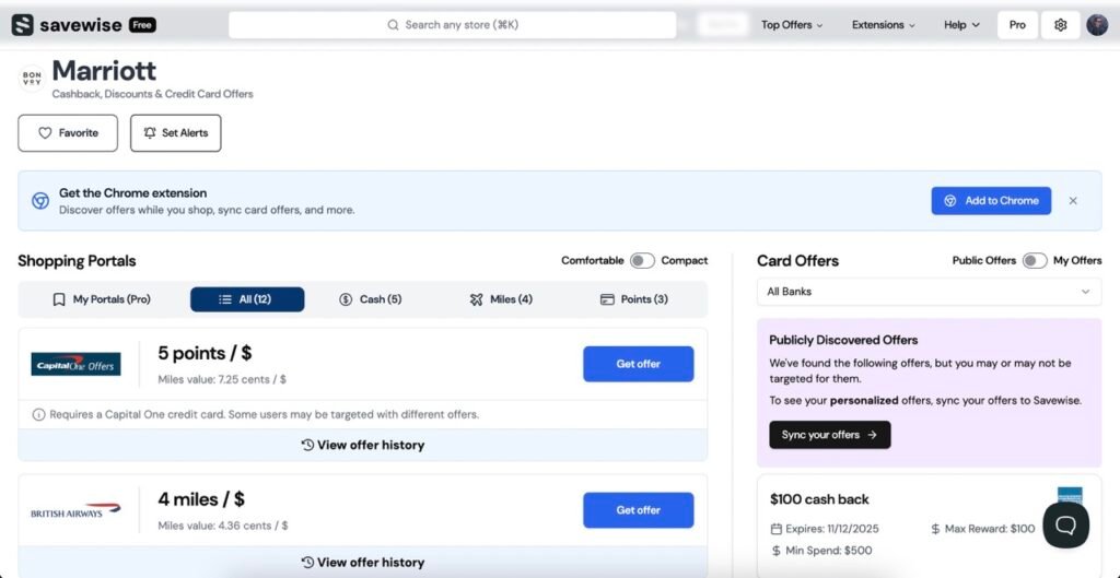 savewise search marriott
