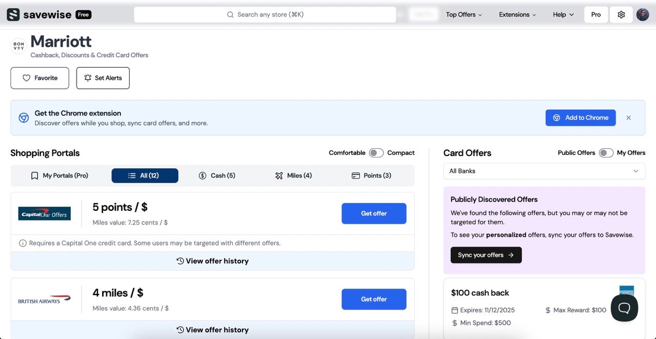 savewise search marriott