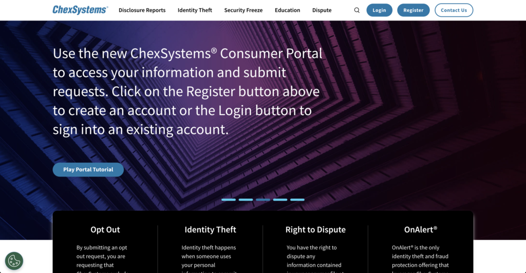 ChexSystems Report Consumer Portal
