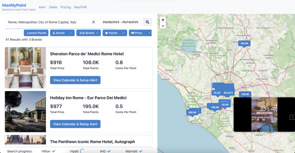 MaxMyPoint award search tool