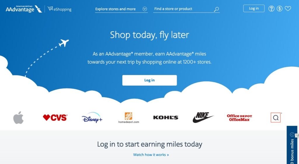 American Airlines AAdvantage shopping portal
