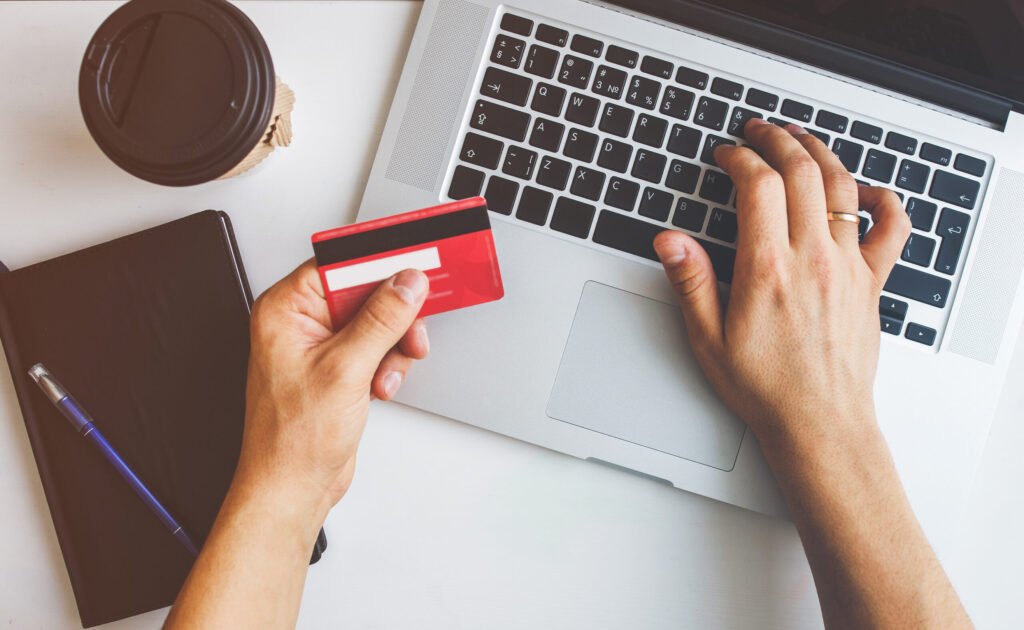 Using a credit card for online shopping